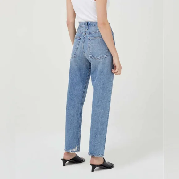 Agolde 90's Mid Rise Loose Fit Jeans in Scheme - Picture 2 of 13